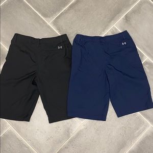 2 Pairs of Under Armor Golf Athletic Shorts YL